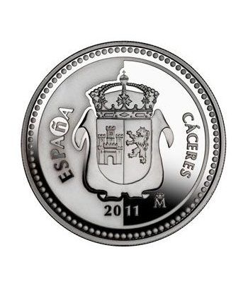 Moneda 2011 Capitales de provincia. Cáceres. 5 euros. Plata.