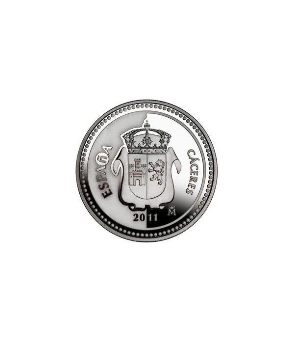 Moneda 2011 Capitales de provincia. Cáceres. 5 euros. Plata.  - 4