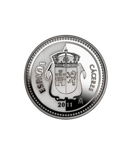 Moneda 2011 Capitales de provincia. Cáceres. 5 euros. Plata.