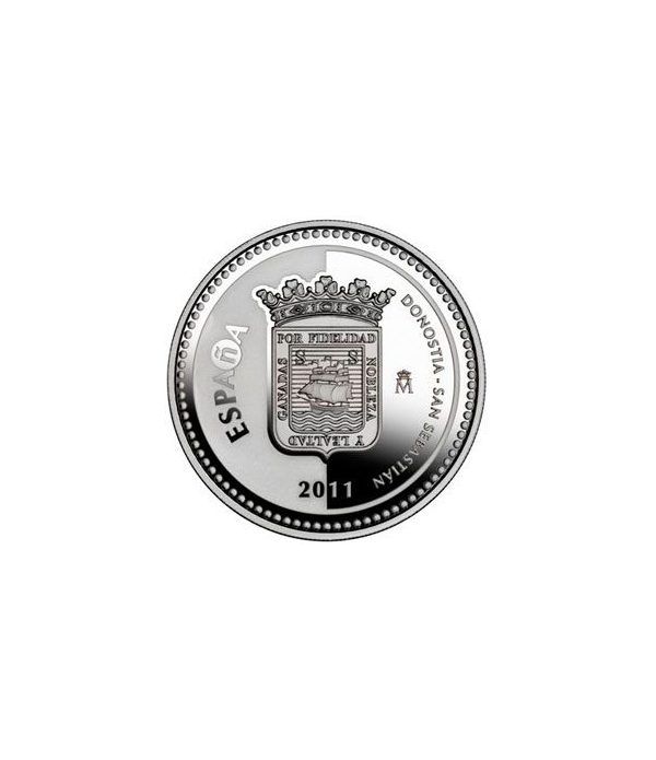 Moneda 2011 Capitales de provincia. S. Sebastian. 5 euros. Plata  - 4