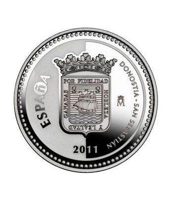 Moneda 2011 Capitales de provincia. S. Sebastian. 5 euros. Plata