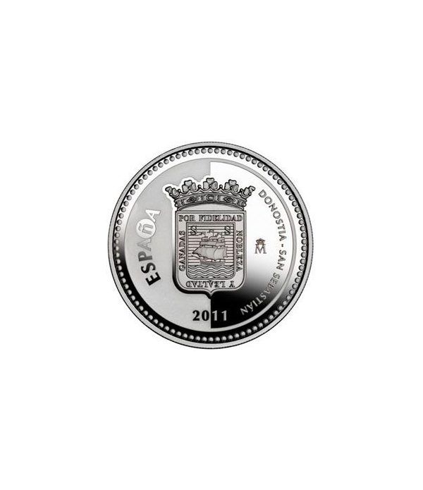 Moneda 2011 Capitales de provincia. S. Sebastian. 5 euros. Plata