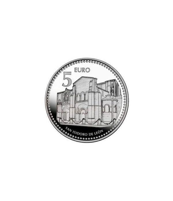 Moneda 2011 Capitales de provincia. León. 5 euros. Plata.  - 2