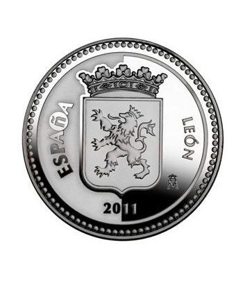 Moneda 2011 Capitales de provincia. León. 5 euros. Plata.