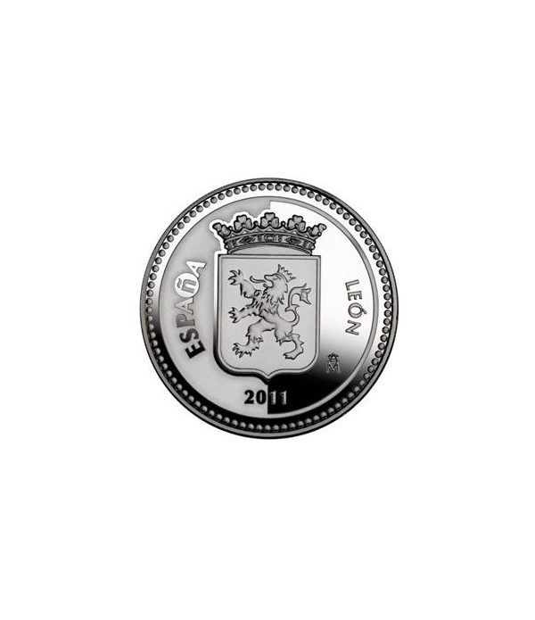 Moneda 2011 Capitales de provincia. León. 5 euros. Plata.  - 4