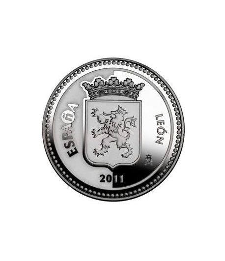 Moneda 2011 Capitales de provincia. León. 5 euros. Plata.