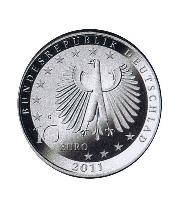 moneda Alemania 10 Euros 2011 G. Franz Liszt. Plata.  - 2