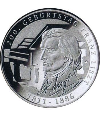 moneda Alemania 10 Euros 2011 G. Franz Liszt. Plata.