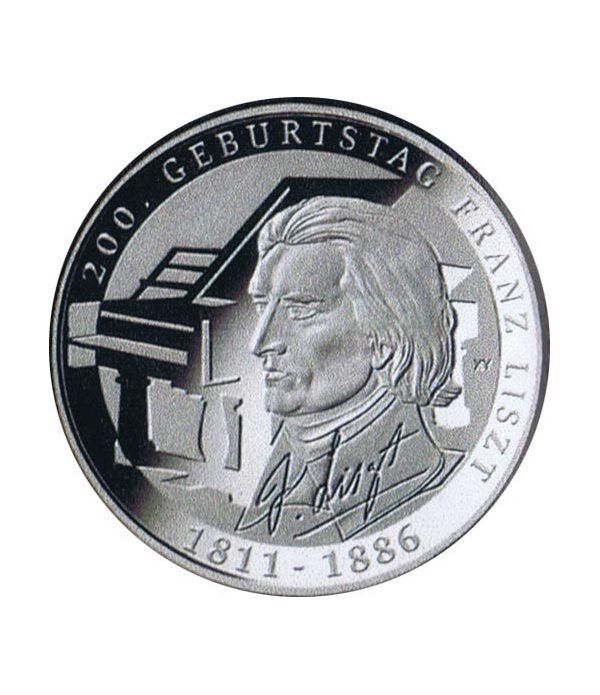 moneda Alemania 10 Euros 2011 G. Franz Liszt. Plata.