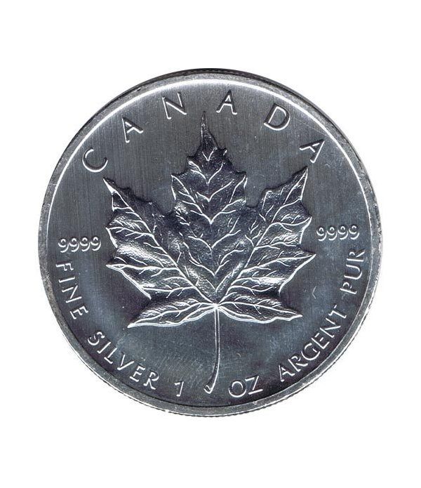 Moneda onza de plata 5$ Canada Hoja de Arce 2012  - 2