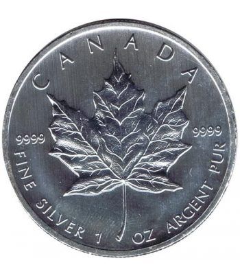 Moneda onza de plata 5$ Canada Hoja de Arce 2012