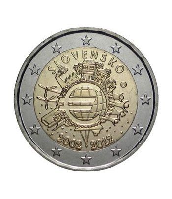 moneda Eslovaquia 2 euros 2012 "X ANIVERSARIO DEL EURO".