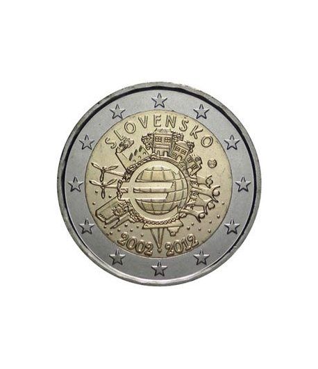 moneda Eslovaquia 2 euros 2012 "X ANIVERSARIO DEL EURO".