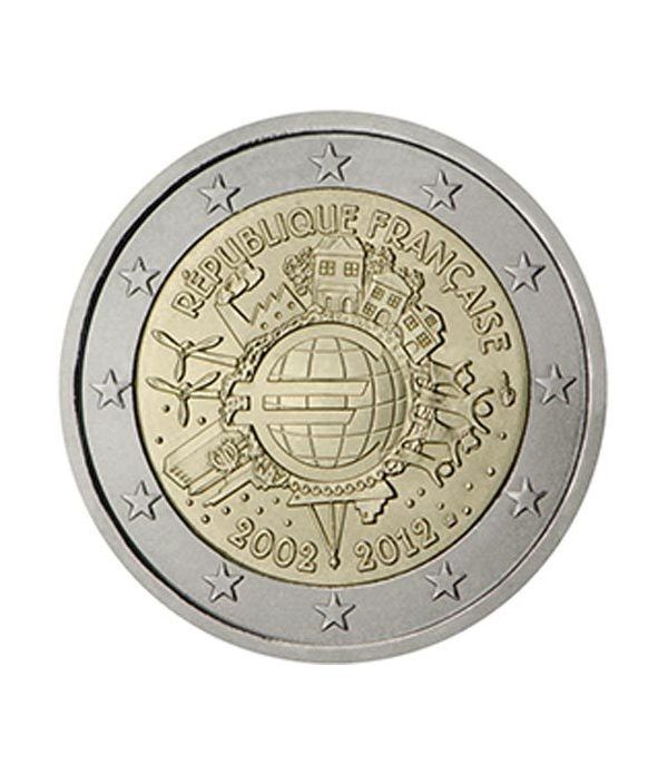 moneda Francia 2 euros 2012 "X ANIVERSARIO DEL EURO".