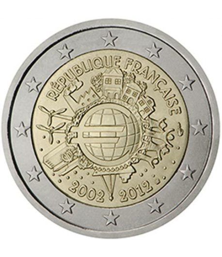 moneda Francia 2 euros 2012 "X ANIVERSARIO DEL EURO".