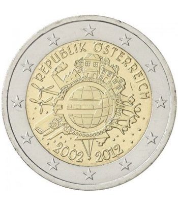 moneda Austria 2 euros 2012 "X ANIVERSARIO DEL EURO".