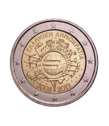 moneda Grecia 2 euros 2012 "X ANIVERSARIO DEL EURO".