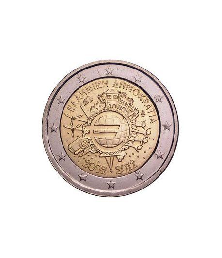 moneda Grecia 2 euros 2012 "X ANIVERSARIO DEL EURO".