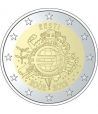 moneda Estonia 2 euros 2012 "X ANIVERSARIO DEL EURO".