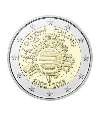 moneda Finlandia 2 euros 2012 "X ANIVERSARIO DEL EURO".  - 2