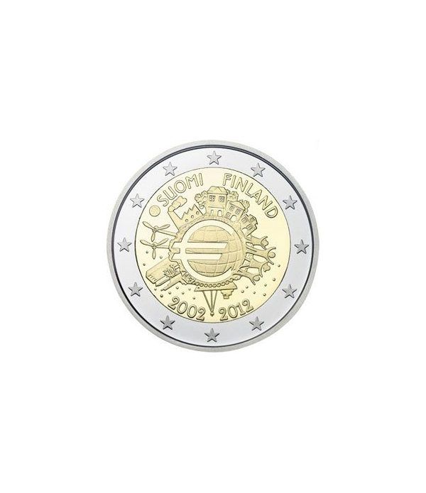 moneda Finlandia 2 euros 2012 "X ANIVERSARIO DEL EURO".