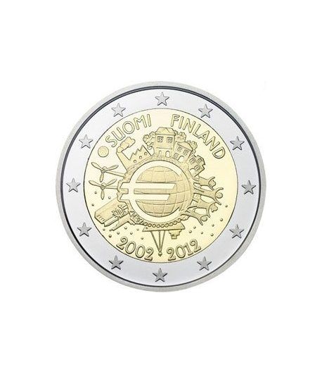 moneda Finlandia 2 euros 2012 "X ANIVERSARIO DEL EURO".