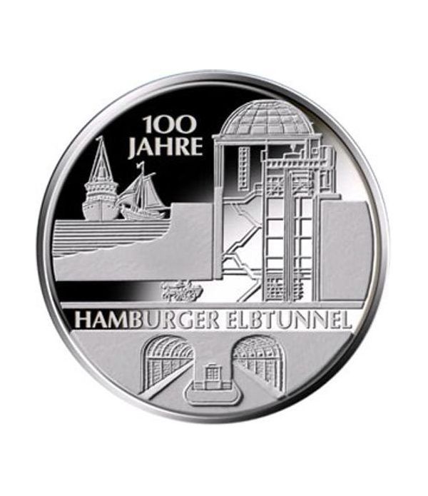 moneda Alemania 10 Euros 2011 J. Tunel Elba.  - 4