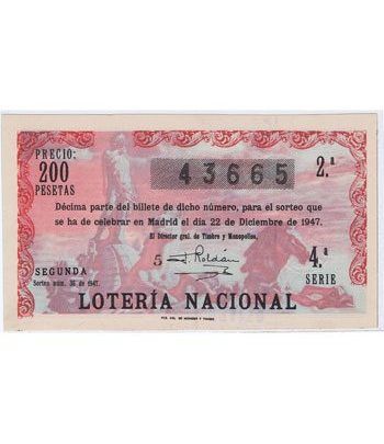 Loteria Nacional. 1947 sorteo 36 (Navidad). Rosa.