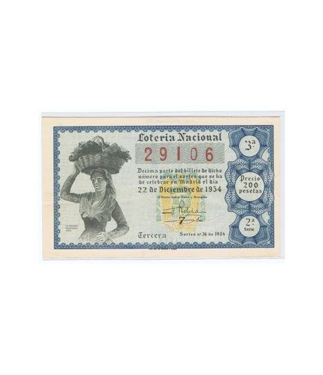 Loteria Nacional. 1954 sorteo 36 (Navidad).