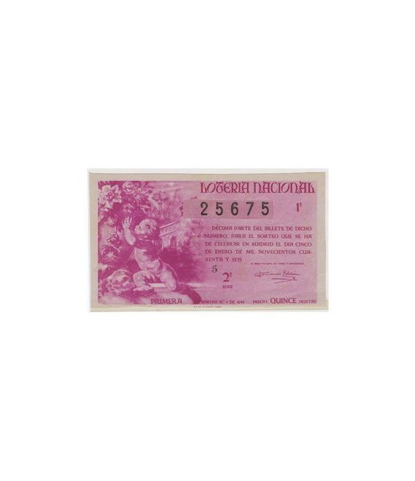 Loteria Nacional. 1946 sorteo 1.