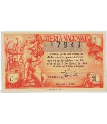 Loteria Nacional. 1949 sorteo 1.  - 2
