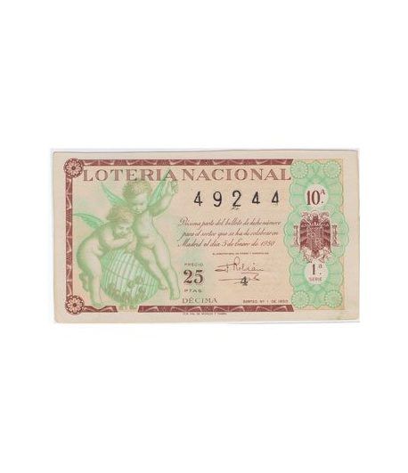 Loteria Nacional. 1950 sorteo 1.