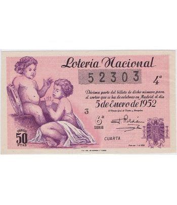 Loteria Nacional. 1952 sorteo 1. Rosa.  - 2