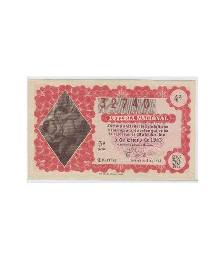 Loteria Nacional. 1953 sorteo 1.