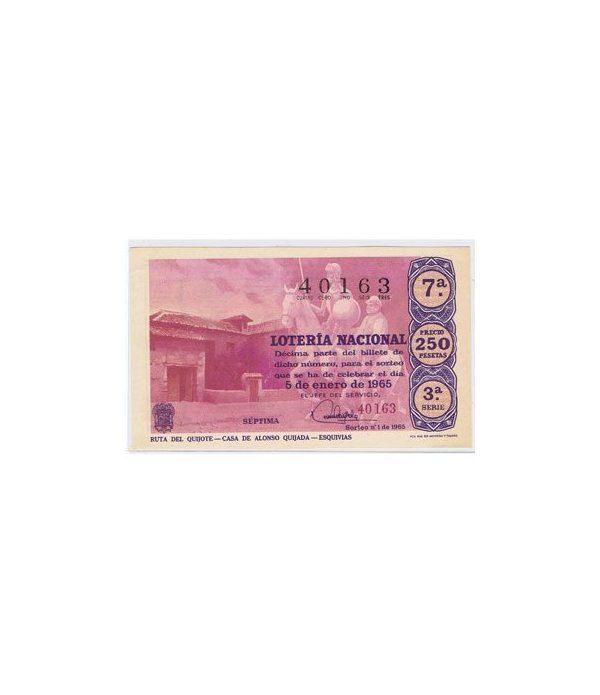 Loteria Nacional. 1965 sorteo 1.