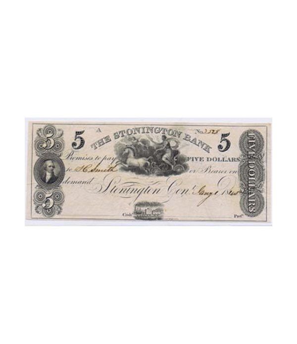 Stonington 5$ 1845. The Stonington Bank. SC.  - 4