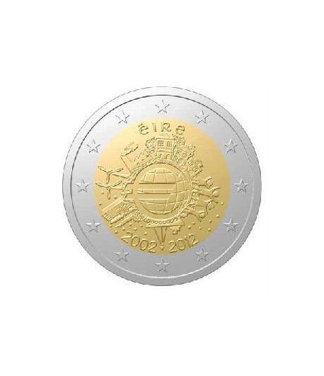 moneda Irlanda 2 euros 2012 "X ANIVERSARIO DEL EURO".