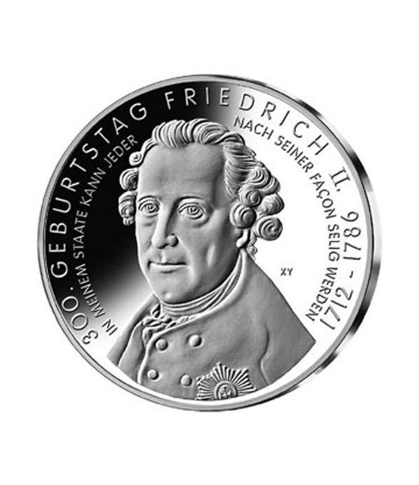 moneda Alemania 10 Euros 2012 A. 300 Aniv. Federico II.  - 4