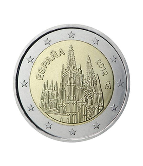 moneda conmemorativa 2 euros España 2012 Catedral de Burgos.