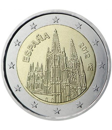 moneda conmemorativa 2 euros España 2012 Catedral de Burgos.