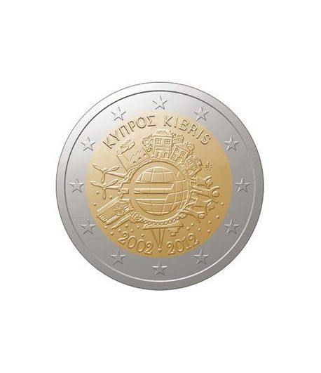 moneda Chipre 2 euros 2012 "X ANIVERSARIO DEL EURO".
