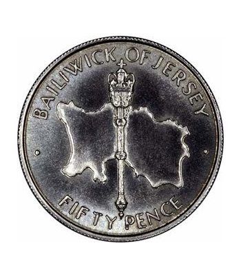 Estuche monedas Jersey 1972. Bodas Plata Reales. 4 mon. (plata)