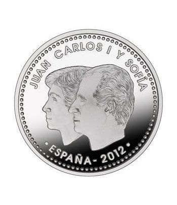 Moneda conmemorativa 30 euros 2012. Xº Aniv. Euro. Plata.