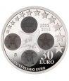 Moneda conmemorativa 30 euros 2012. Xº Aniv. Euro. Plata.