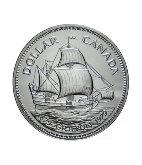 Canada 1$ 1979 Barco Griffon. Plata