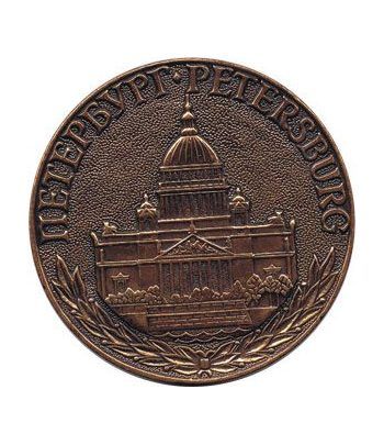 Medalla St. Petersburgo. Catedral de Isaac (1818-1858) Bronce.