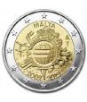 moneda Malta 2 euros 2012 "X ANIVERSARIO DEL EURO".