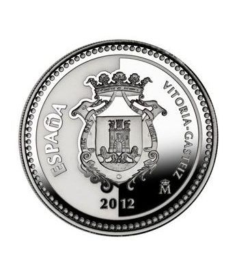 Moneda 2012 Capitales de provincia. Vitoria. 5 euros. Plata.