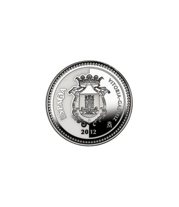 Moneda 2012 Capitales de provincia. Vitoria. 5 euros. Plata.