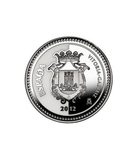 Moneda 2012 Capitales de provincia. Vitoria. 5 euros. Plata.